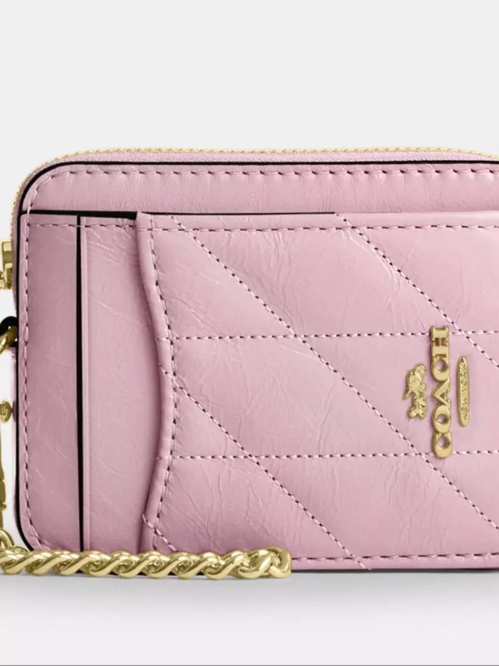 NWT Coach Zip Card Case With Quilting CEC51